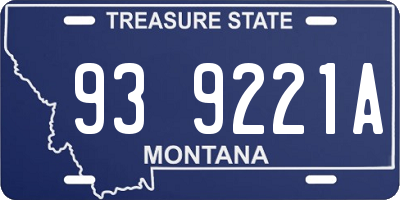 MT license plate 939221A