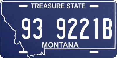 MT license plate 939221B
