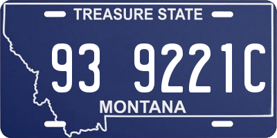 MT license plate 939221C