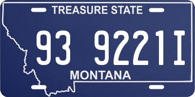 MT license plate 939221I