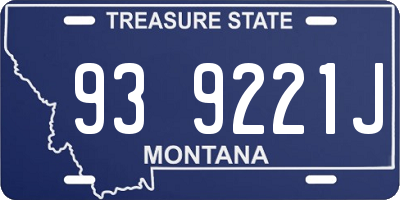 MT license plate 939221J