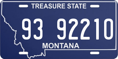 MT license plate 939221O