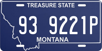 MT license plate 939221P