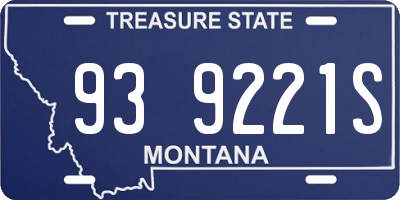 MT license plate 939221S