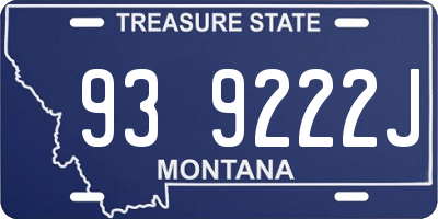 MT license plate 939222J