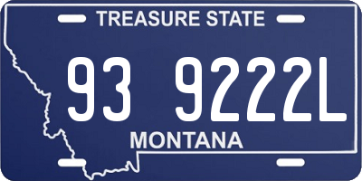 MT license plate 939222L