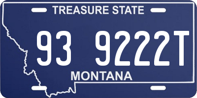 MT license plate 939222T