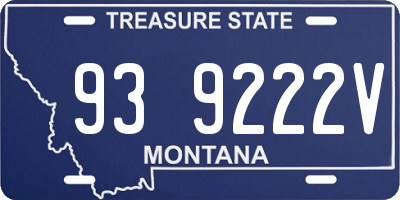 MT license plate 939222V