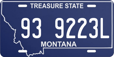 MT license plate 939223L