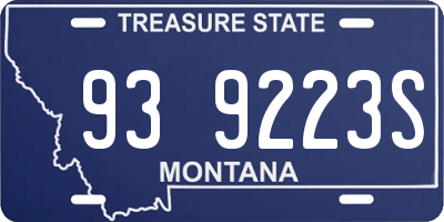 MT license plate 939223S