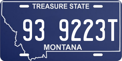 MT license plate 939223T