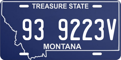 MT license plate 939223V