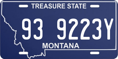 MT license plate 939223Y