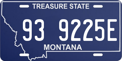 MT license plate 939225E