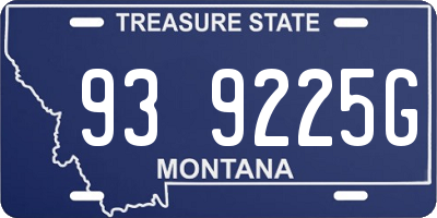 MT license plate 939225G
