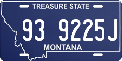 MT license plate 939225J