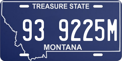 MT license plate 939225M