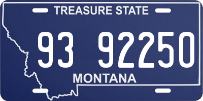 MT license plate 939225O