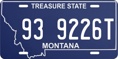 MT license plate 939226T