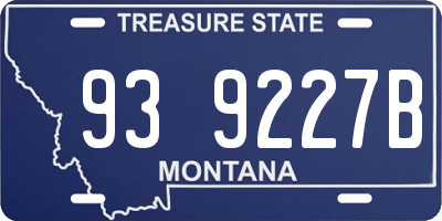 MT license plate 939227B
