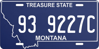 MT license plate 939227C