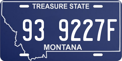 MT license plate 939227F
