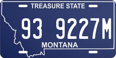 MT license plate 939227M