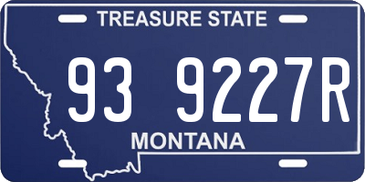 MT license plate 939227R