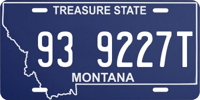 MT license plate 939227T