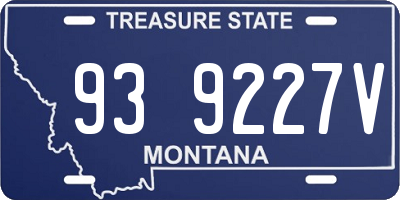 MT license plate 939227V