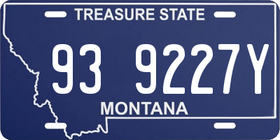 MT license plate 939227Y
