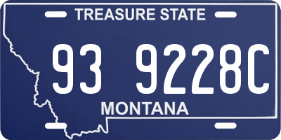 MT license plate 939228C