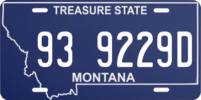 MT license plate 939229D