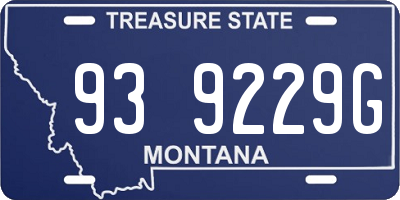MT license plate 939229G