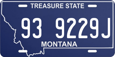 MT license plate 939229J