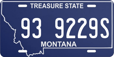 MT license plate 939229S