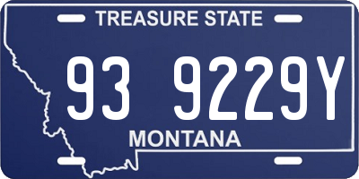 MT license plate 939229Y