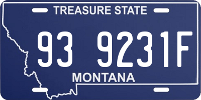 MT license plate 939231F