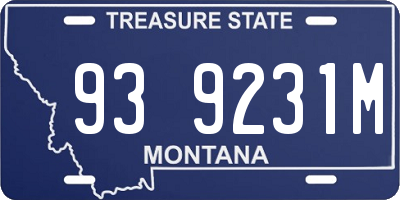 MT license plate 939231M