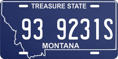 MT license plate 939231S