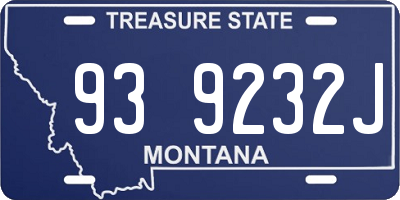 MT license plate 939232J