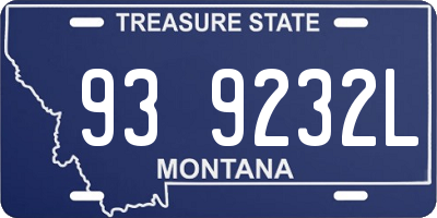 MT license plate 939232L