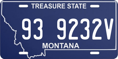 MT license plate 939232V