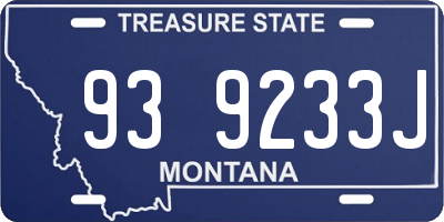 MT license plate 939233J