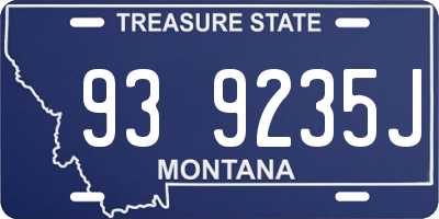 MT license plate 939235J