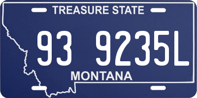 MT license plate 939235L