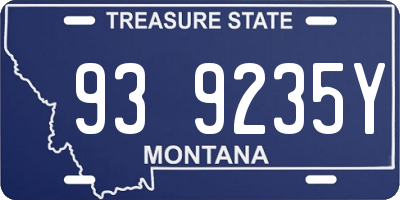 MT license plate 939235Y