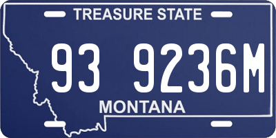 MT license plate 939236M