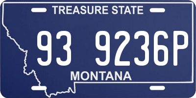 MT license plate 939236P