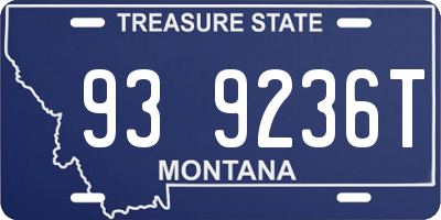MT license plate 939236T